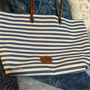 Dooney & Bourke nylon, striped tote.